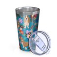 thumbnail image 2 of 16oz Tumblers Basset Hound Dog and Flower Stainless Steel Vacuum Insulated Double Wall Travel Tumbler Cups Mug with Lid and Straw,Cleaning Brush for Coffee,Tea, 2 of 4