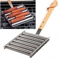 thumbnail image 2 of Hot Dog Roller Sausage Roller Rack,Sausage Roll Rack Stainless Steel BBQ Hot Dog Rack, Hot Dog Roller for Camping Food L, 2 of 8