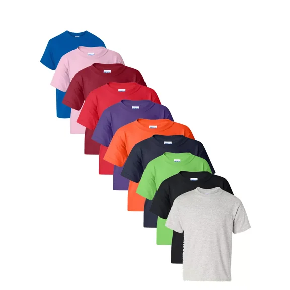 Gildan - Heavy Cotton™ Youth T-Shirt - 10 pack UP TO SIZE XL! ASSORTED COLORS
