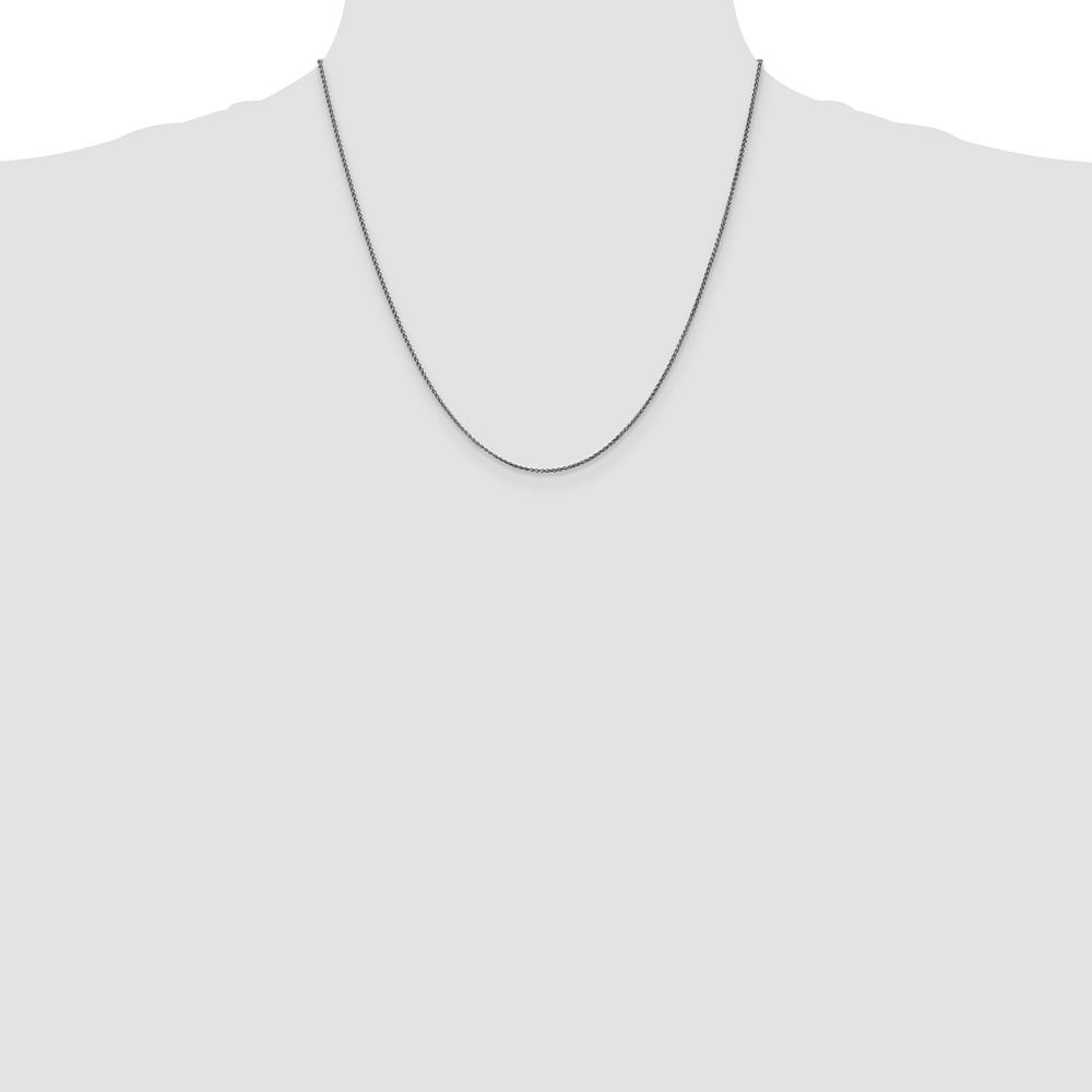 Primal Gold 14K White Gold 1.25mm Diamond Cut Spiga Chain