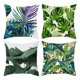 thumbnail image 1 of Funda de almohada tropical de verano Laklulu con estampado de hojas de palma y plantas verdes, funda de almohada con decoración hawaiana para sofá familiar, 1 of 5