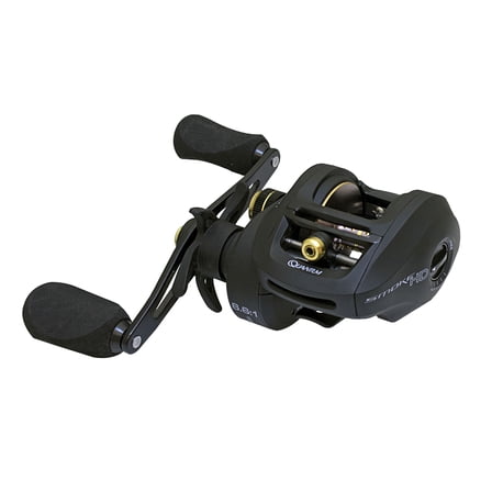 Quantum Smoke HD Baitcast Fishing Reel, Size 200 Reel, 6.6:1 Gear Ratio, Right-Hand Retrieve, Black
