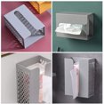 thumbnail image 3 of Dispensador de pañuelos faciales, soporte para tapa, organizador de servilletas para pared, para baño, cocina y oficina, color gris, 3 of 4