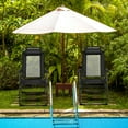 thumbnail image 3 of Gymax Lot de 2 Chaises Pliantes Chaises Inclinables Réglables avec Appuie-Tête Patio Jardin Noir, 3 of 10