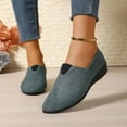 thumbnail image 4 of Miluxas Wedges for Women, New Style Solid Color Pointed Women's Wedge Comfortable Closed Toe Women Dressy Shoes Gray 8.5(41), 4 of 9