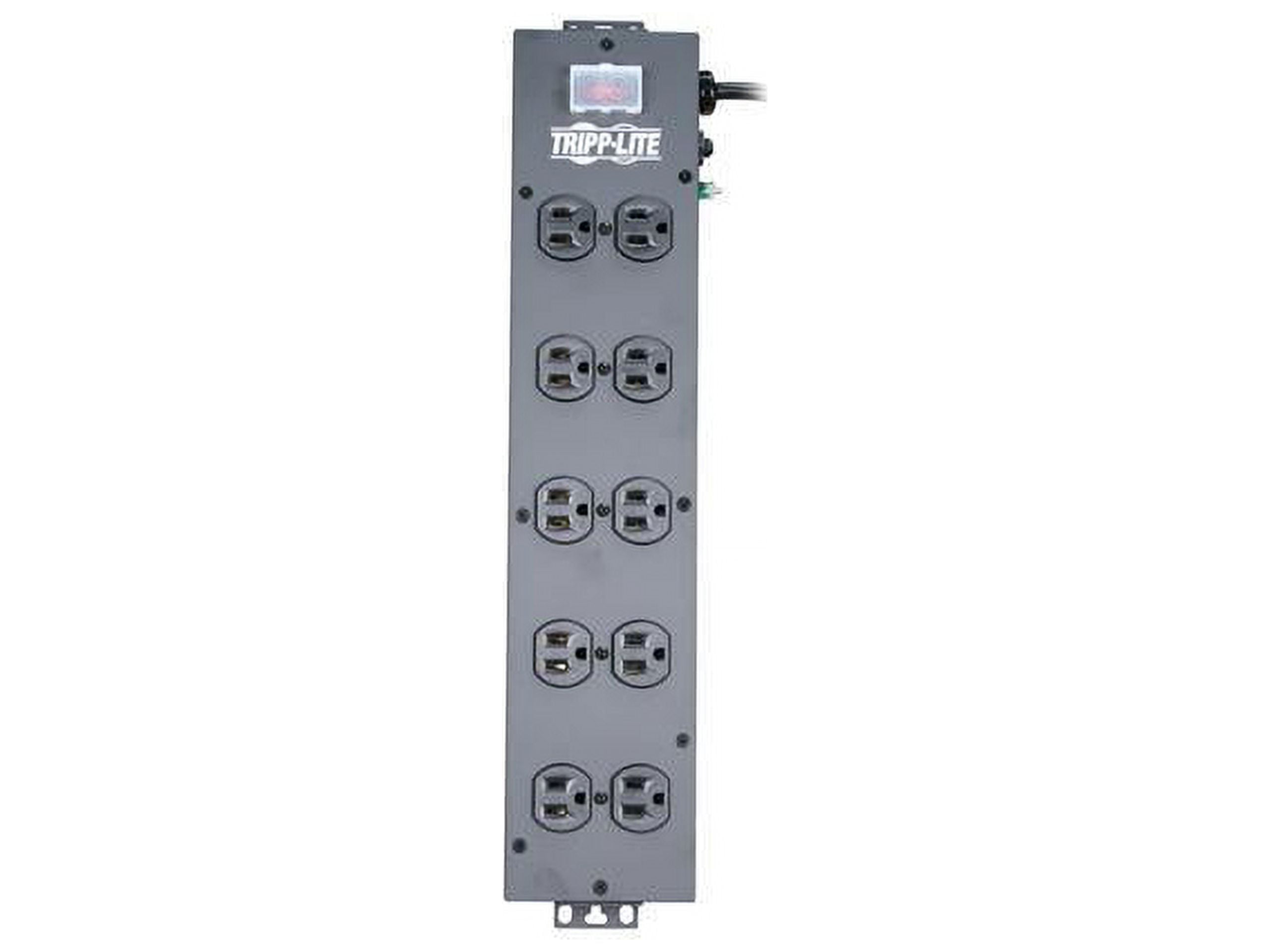 Tripp Lite Waber Power Strip 120V 5-15R 10 Outlet Metal 15' Cord 5-15P - NEMA 5-15P - 10 NEMA 5-15R - 15ft