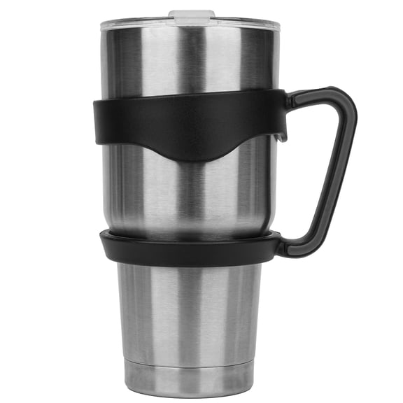 Linkidea Tumbler Handle Compatible with 30oz YETI Rambler, OZARK TRAIL Tumbler, Portable Anti Slip Travel Mug Grip, Black