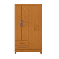 thumbnail image 1 of Ropero Clóset Bertolini Ambar Armario de Madera MDP 4 Puertas Abatibles 2 Cajones RTA color Negro, 1 of 4