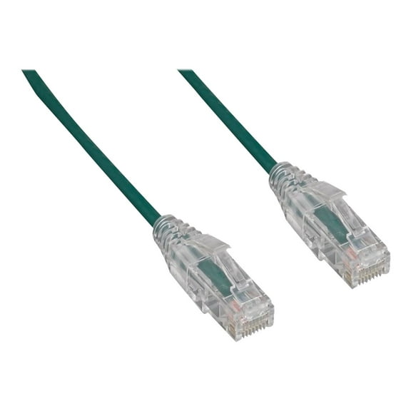 5FT CAT6 GREEN SLIM 28AWG CLEAR SNAGLESS BOOTED PATCH CABLE