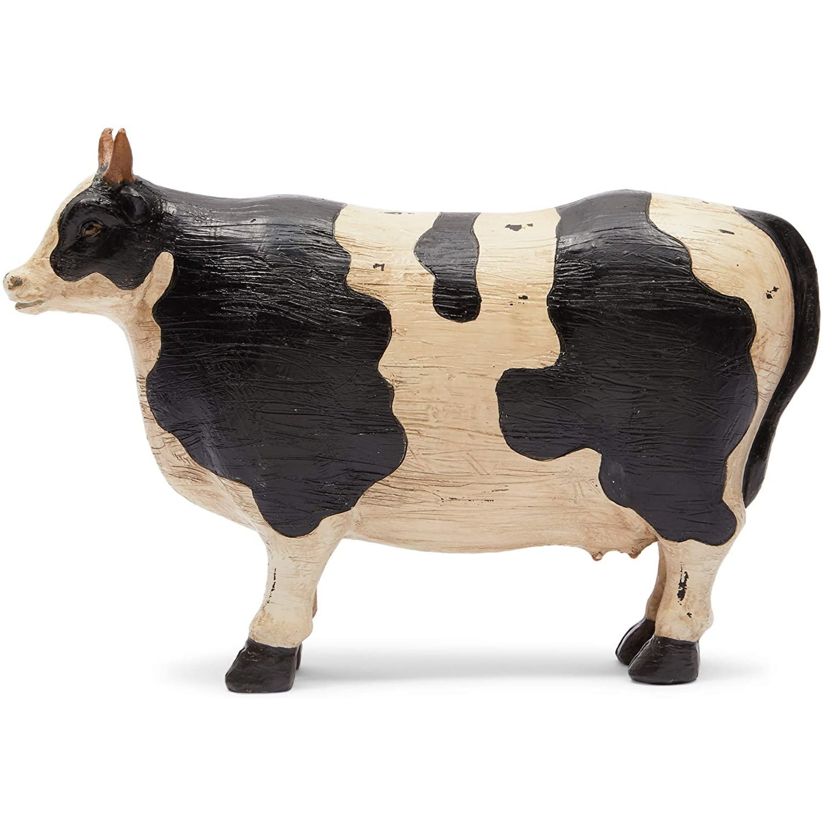 Rustic Farm Animal Decor Cow Figurine Resin Statue 