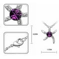 thumbnail image 2 of KATGI Fashion 18K White Gold Plated Elegant Starfish Austrian Purple Crystal Bangle Bracelet, 2 of 2