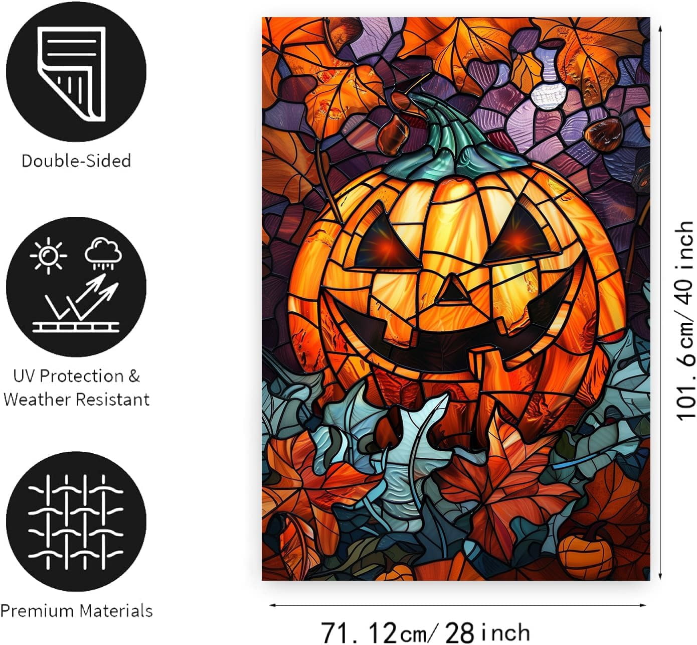 Gartenflagge Halloween – Doppelseitig Mit Kürbis-Schädel-Motiv, 30,5 X 45,7 Cm Für Gruselige Dekoration