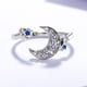 thumbnail image 4 of Anillos para mujer, regalos para mujer, anillo de cobre con estrella azul y estrella abierta, regalo de la serie estrella., 4 of 5