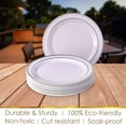 thumbnail image 4 of Disposable Dinnerware Set, 20 Side Plates Glare White/Gold (7.5"), 4 of 5