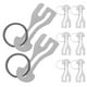 thumbnail image 5 of 8 llaveros metálicos con fichas para carrito de compras, llavero con monedas y soporte para monedas, llave de desbloqueo para carrito de compras., 5 of 6