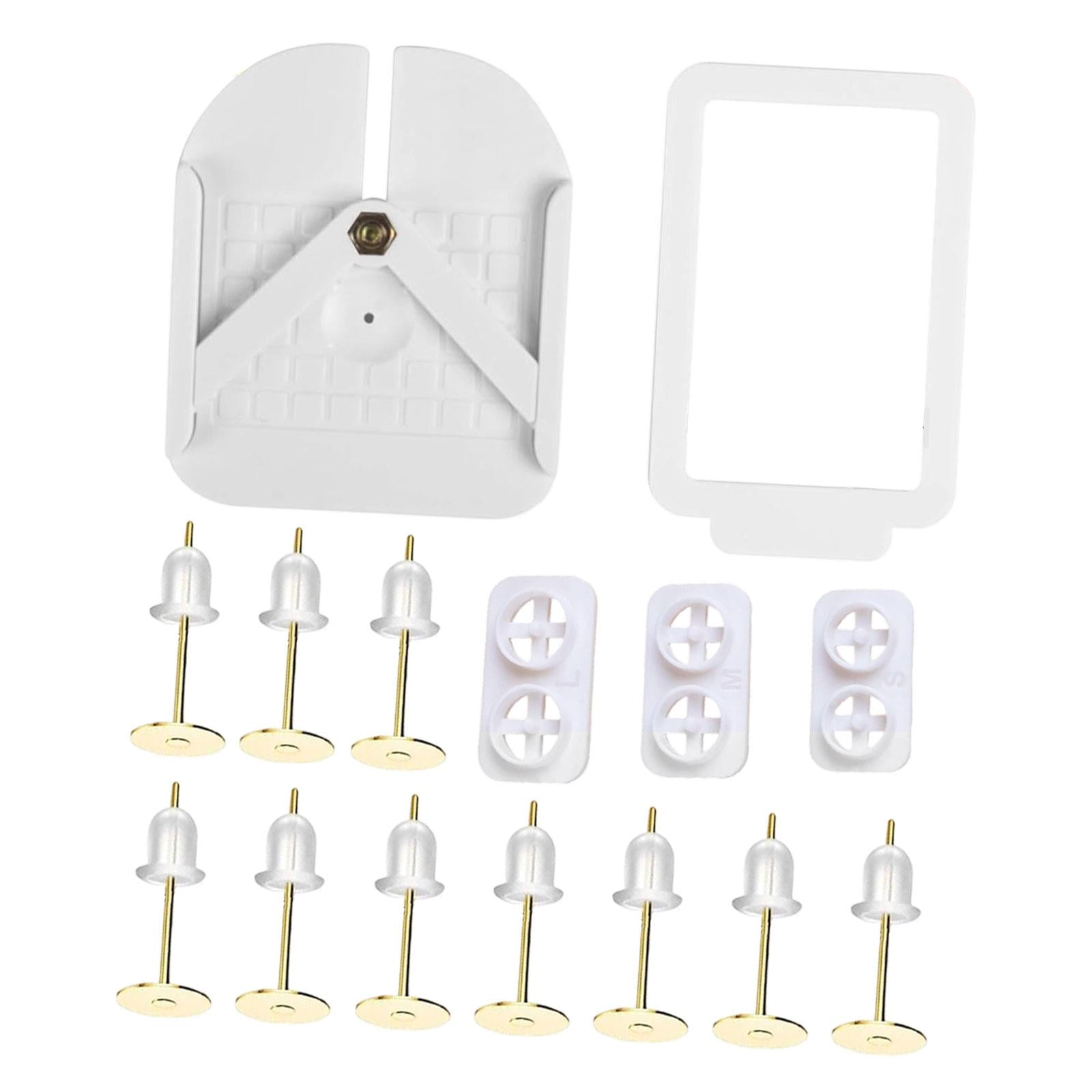 Earring Post Setter Polymer Clay Stud Positioning Tool Jewelry Making Supplies Portable for Craft Enthusiasts