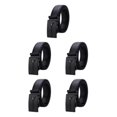 thumbnail image 2 of Jumpingount Cinturón negro de piel sintética para hombre - Aspecto limpio Textura Adecuado para jeans o trajes Business Belt 003 125cm Type2 NO2, 2 of 6
