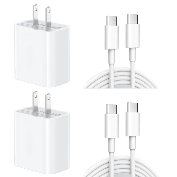 USB C Charger Fast Charging for iPhone 17 16 15 - 2Pack 20W PD USB C Wall Charger with 6FT Fast Charging Cable Compatible iPhone 17/17 Pro/17 Pro max/Air,16 15 Pro Max Plus, iPad, Android