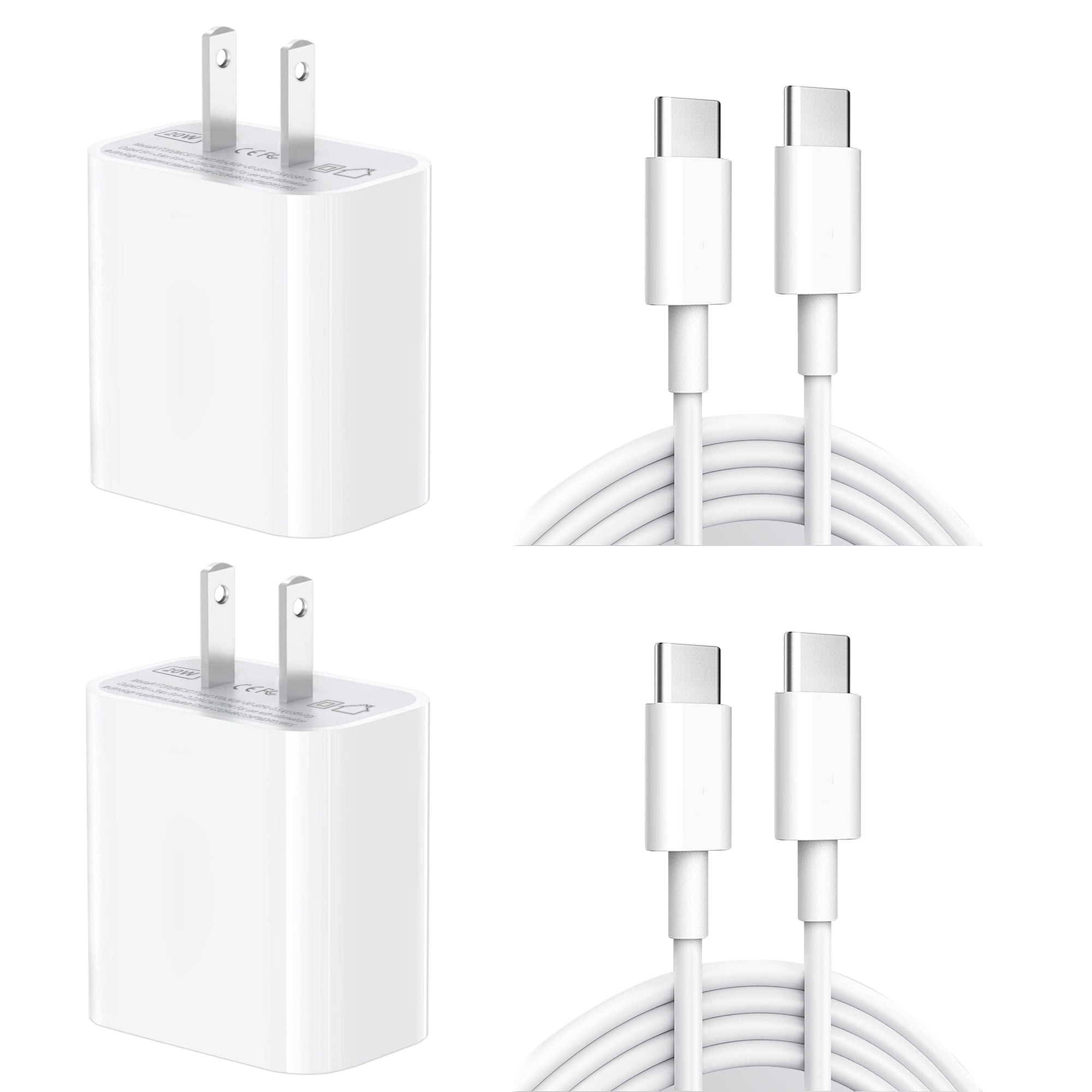 BUSATIA 20W USB-C Fast Charger, 2 Pack with 6ft Cables photo 1