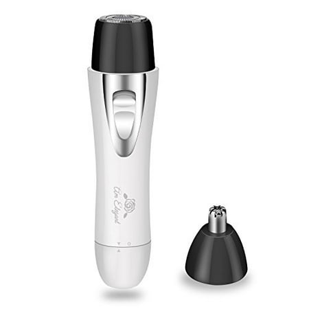 AmElegant PREMIUM Facial Hair Removal For Women - Painless Nose Hair Trimmer - Waterproof Rechargeable Portable Hair Remover FOR Ear Hair, Peach Fuzz, Chin, Upper Lip, Mustaches, Legs, Bikini