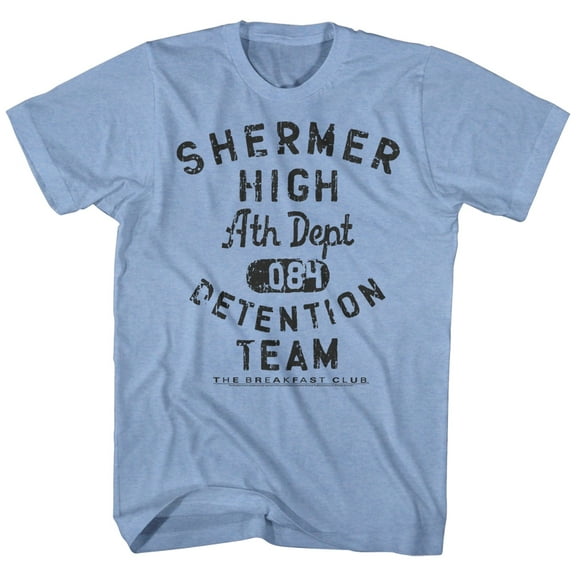Breakfast Club Detention Team Light Blue Heather Adult T-Shirt