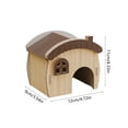 thumbnail image 3 of Guinea Pig Chinchilla Hideouts, Indoor Cat House Habitats Cages Accessories Wooden Hides, for Hamster Squirrel Small Bunny Rat Mouse B, 3 of 6
