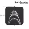thumbnail image 2 of Rateoe Black And White Shark Drawing Drink Coasters Set of 4 Leather Coasters Spill Protection for Table Desk,Durable and Non Slip Leather Coaster ,4 Inches Drink Mats-Square, 2 of 6