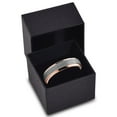 thumbnail image 4 of Charming Jewelers Tungsten Wedding Band Ring 4mm for Men Women Comfort Fit 18K Rose Gold Plated Beveled Edge Brushed Polished Lifetime Guarantee Size 4.5, 4 of 5