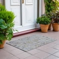 thumbnail image 6 of Addison Rugs Chantille Indoor/Outdoor Transitional Floral Gray Washable Rectangle Rug, 1'8" x 2'6", 6 of 6