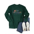 thumbnail image 3 of TWZH Women Merry Christmas And A Happy New Year O Neck Pockets Sweatshirts, 3 of 7