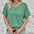 thumbnail image 2 of Womens White Tunic Tops Dressy Casual Womens T Shirts Loose Fit Boho My Orders Placed Recently By Me, 2 of 7