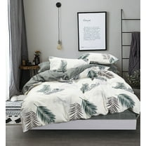 Swanson Beddings Evergreen 5-Piece 100% Cotton Bedding Set: 1 Duvet Cover, 2 Pillow Shams and 2 Pillowcases (Queen)