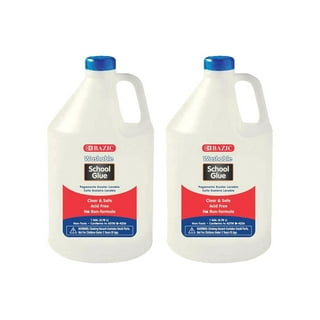 Darice School Glue – 2-Pack 1 Gallon Craft Glue – Washable and Safe Liquid  Glue – No Run Formula Dries Clear – Multipurpose Glue for Slime, Paper
