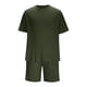 thumbnail image 5 of Traje Deportivo Perforado de los Hombres, Moda de Manga Corta Cuello Redondo de Ocio para el Desgaste Casual Y de Playa, Blusa Atlética de Poliéster Suave, 5 of 9