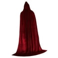 thumbnail image 1 of Capa con capucha de terciopelo para niños de Halloween Túnica de capa Disfraz de Lavado a mano Accesorios versátiles, resistentes y amigables 110cm, 1 of 10