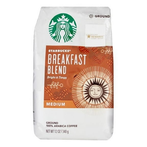 Starbucks Breakfast Blend Medium Roast Ground Coffee (Pack of 36)