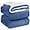 Washed Blue, variant on Sherpa Fleece Twin Size Blanket for Bed - Extra Warm and Heavy Thick Blankets for Winter, Super Soft 500GSM Plush Blanket, 66"X 90" Dark Grey