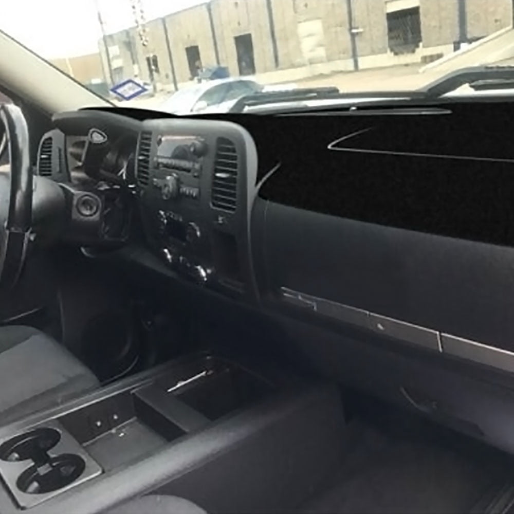For for 2007-2013 Chevy Silverado GMC Sierra 1500 Dashboard Cover Pad Dash Mat with Two Glove Box