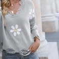 thumbnail image 2 of IROINNID Reduced Womens Sweater V-Neck Pullover Sweater Print Leisure Mid-Length Long Sleeve Autumn and Winter Knitted Sweater, 2 of 5