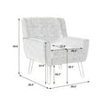 thumbnail image 7 of Mid Century Accent Chair, Button Tufted Upholstered Sofa Chairs, Modern Linen Fabric Ergonomic Armchair for Living Room Bedroom, Reading, Beige, 7 of 7