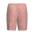 thumbnail image 5 of Easygdp Rose Gold Pink Glitter Men's Short Pajama Pants, Sleep Shorts, Household Pants, Casual Pants with Pockets - 4X-Large, 5 of 9