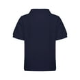 thumbnail image 2 of inlzdz Kids Boys School Uniform Short Sleeve Polos Shirts Moisture Wicking Performance T-Shirts Navy Blue 3-4, 2 of 5