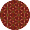 thumbnail image 1 of Ahgly Tapis Rond Lavable en Machine Intérieur Transitionnel Acajou Brun, 4 Pieds Rond, 1 of 7