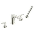 thumbnail image 5 of American Standard T061901.243 Aspirations 4-Hole 2-Handle Deck Mount Roman Tub Faucet with Lever Handles and Personal Shower, Black Matte, 5 of 7