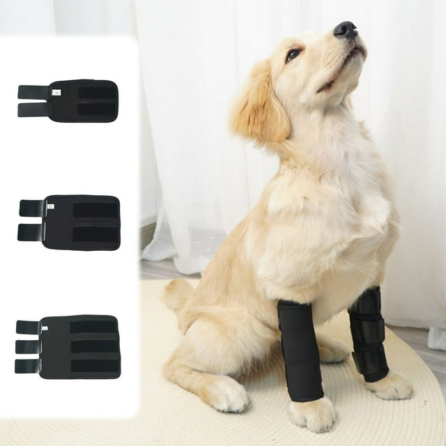 Fiudx Protectores de Patas para Mascotas, Coderas de Nailon para Perros Mayores, Soporte Cómodo para Las Articulaciones, Duraderos y Reutilizables, Ajuste Ajustable, Varios Tamaños Disponibles, Ideal