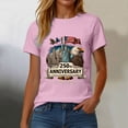 thumbnail image 7 of felwors Patriotic Shirt Women 250 Anniversary USA Shirt Flag Print Tops 1776-2026 Tshirt (Pink, S), 7 of 7