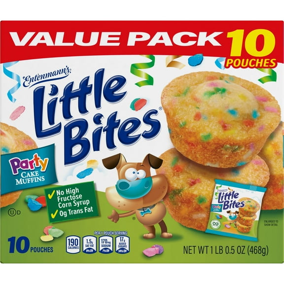 Entenmann's Little Bites Party Cake (Value Pack) Mini Muffins - 10 ct Packaging may vary