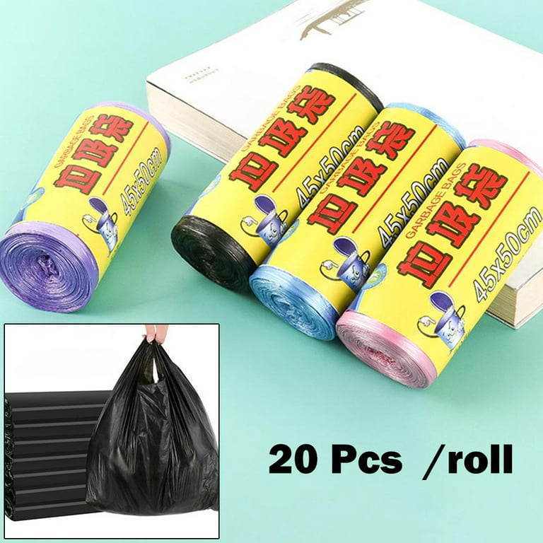 Fule Small Trash Bags,1 Rolls 17.7x17.7 Inch 20 PCS 3 Gallon