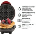 thumbnail image 2 of Small waffle maker with non-stick coating, deep cooking plate can be used for individual waffles, 2 of 5