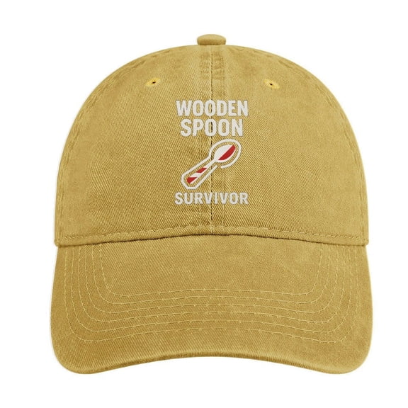 Wooden Spoon Survivor Sand Colour Baseball Cap for Men Women, Adjustable Snapback Hats Cotton Hat
